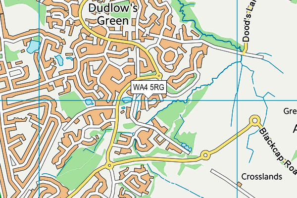 WA4 5RG map - OS VectorMap District (Ordnance Survey) WA4 5RG map - OS VectorMap District (Ordnance Survey)