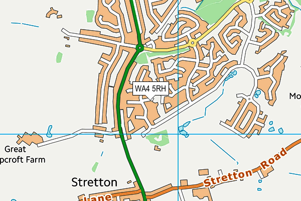 WA4 5RH map - OS VectorMap District (Ordnance Survey) WA4 5RH map - OS VectorMap District (Ordnance Survey)