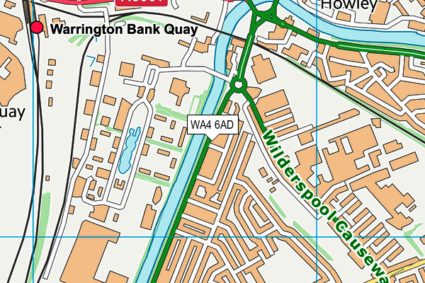 WA4 6AD map - OS VectorMap District (Ordnance Survey)