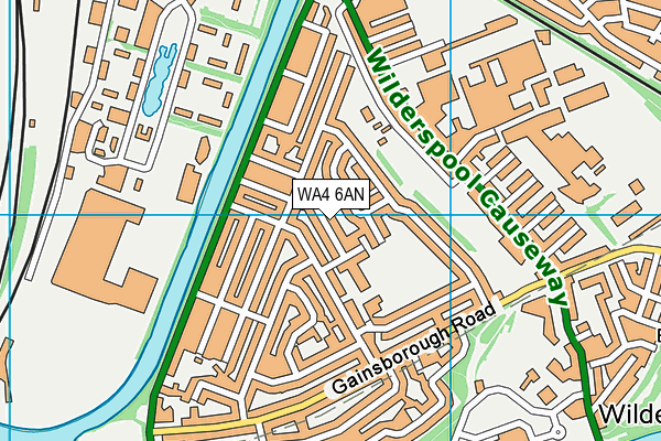 WA4 6AN map - OS VectorMap District (Ordnance Survey) WA4 6AN map - OS VectorMap District (Ordnance Survey)
