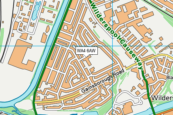 WA4 6AW map - OS VectorMap District (Ordnance Survey) WA4 6AW map - OS VectorMap District (Ordnance Survey)