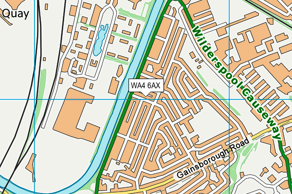 WA4 6AX map - OS VectorMap District (Ordnance Survey) WA4 6AX map - OS VectorMap District (Ordnance Survey)