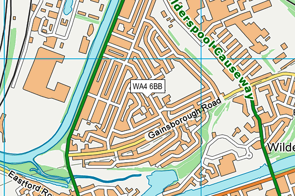 WA4 6BB map - OS VectorMap District (Ordnance Survey) WA4 6BB map - OS VectorMap District (Ordnance Survey)