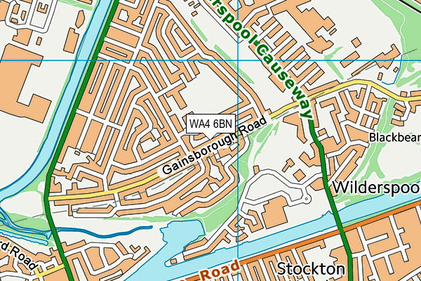 WA4 6BN map - OS VectorMap District (Ordnance Survey) WA4 6BN map - OS VectorMap District (Ordnance Survey)