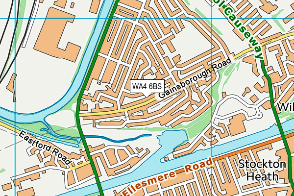 WA4 6BS map - OS VectorMap District (Ordnance Survey) WA4 6BS map - OS VectorMap District (Ordnance Survey)