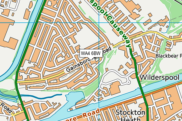WA4 6BW map - OS VectorMap District (Ordnance Survey) WA4 6BW map - OS VectorMap District (Ordnance Survey)