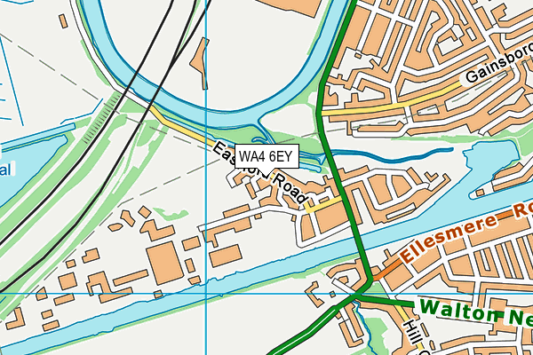 WA4 6EY map - OS VectorMap District (Ordnance Survey) WA4 6EY map - OS VectorMap District (Ordnance Survey)