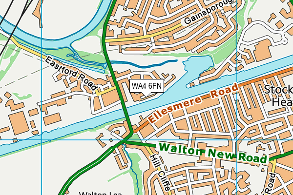 WA4 6FN map - OS VectorMap District (Ordnance Survey) WA4 6FN map - OS VectorMap District (Ordnance Survey)