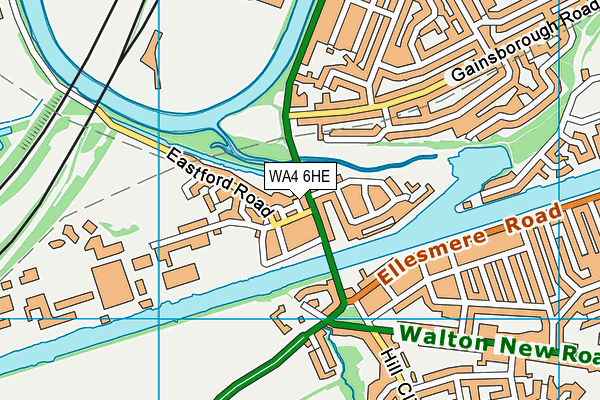WA4 6HE map - OS VectorMap District (Ordnance Survey) WA4 6HE map - OS VectorMap District (Ordnance Survey)