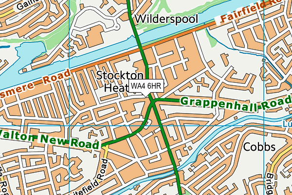 WA4 6HR map - OS VectorMap District (Ordnance Survey)