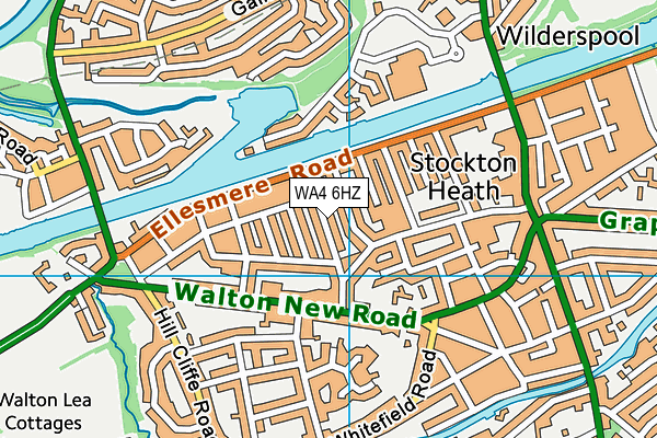 WA4 6HZ map - OS VectorMap District (Ordnance Survey) WA4 6HZ map - OS VectorMap District (Ordnance Survey)