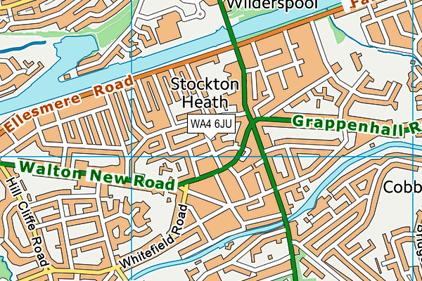 WA4 6JU map - OS VectorMap District (Ordnance Survey)