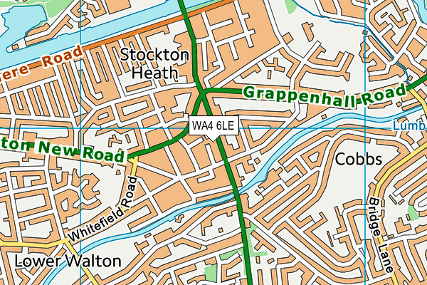 WA4 6LE map - OS VectorMap District (Ordnance Survey)