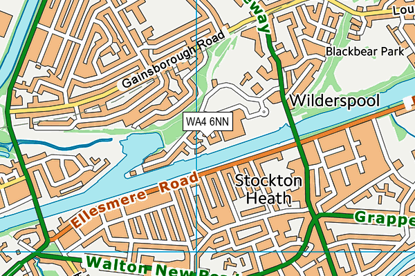 WA4 6NN map - OS VectorMap District (Ordnance Survey) WA4 6NN map - OS VectorMap District (Ordnance Survey)