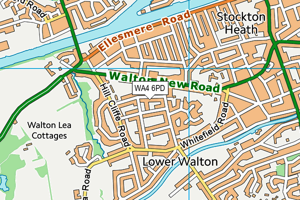 WA4 6PD map - OS VectorMap District (Ordnance Survey) WA4 6PD map - OS VectorMap District (Ordnance Survey)