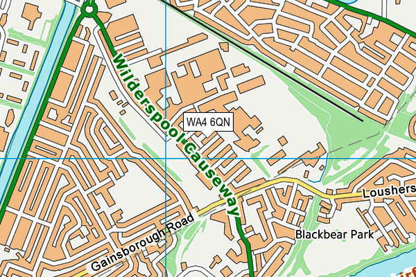 WA4 6QN map - OS VectorMap District (Ordnance Survey) WA4 6QN map - OS VectorMap District (Ordnance Survey)