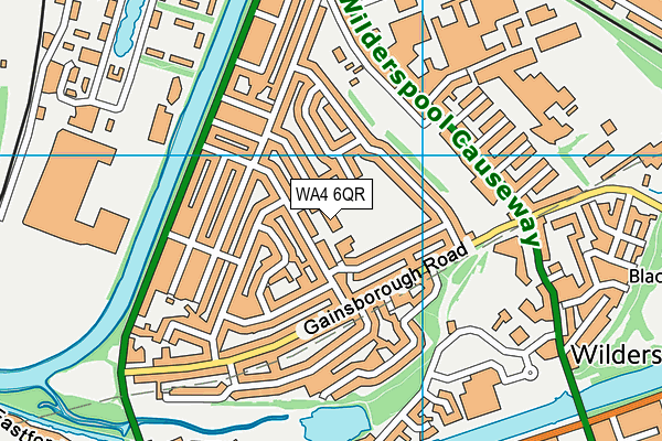 WA4 6QR map - OS VectorMap District (Ordnance Survey) WA4 6QR map - OS VectorMap District (Ordnance Survey)