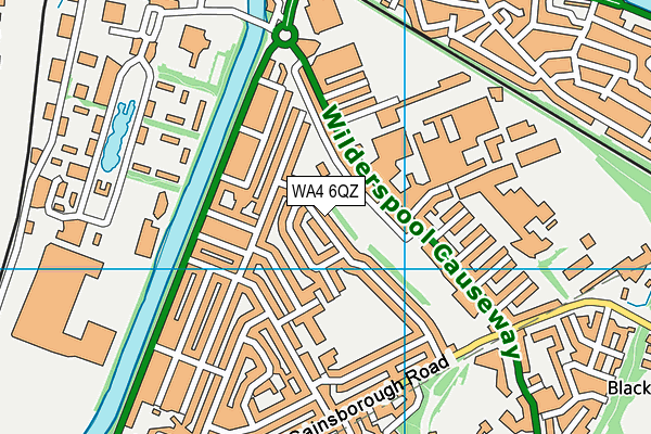 WA4 6QZ map - OS VectorMap District (Ordnance Survey)
