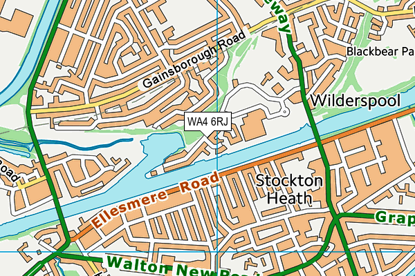 WA4 6RJ map - OS VectorMap District (Ordnance Survey) WA4 6RJ map - OS VectorMap District (Ordnance Survey)