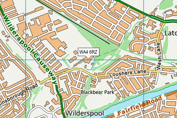 WA4 6RZ map - OS VectorMap District (Ordnance Survey) WA4 6RZ map - OS VectorMap District (Ordnance Survey)