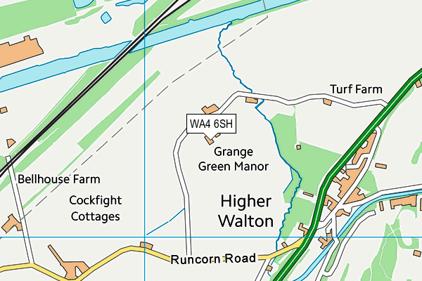 WA4 6SH map - OS VectorMap District (Ordnance Survey) WA4 6SH map - OS VectorMap District (Ordnance Survey)