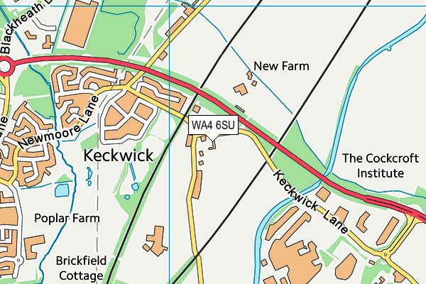 WA4 6SU map - OS VectorMap District (Ordnance Survey) WA4 6SU map - OS VectorMap District (Ordnance Survey)