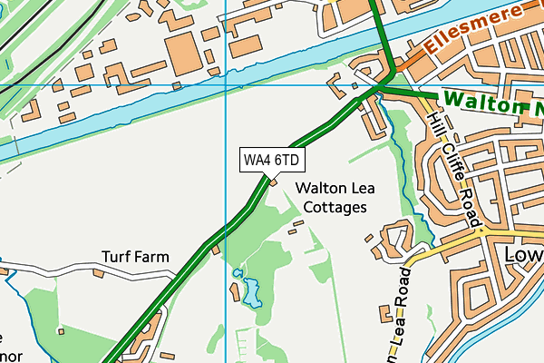 WA4 6TD map - OS VectorMap District (Ordnance Survey) WA4 6TD map - OS VectorMap District (Ordnance Survey)