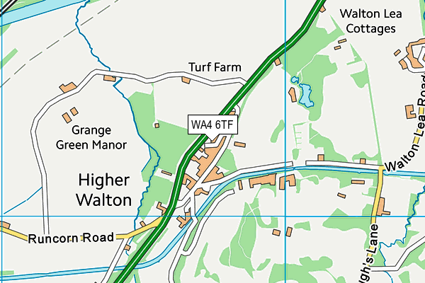 WA4 6TF map - OS VectorMap District (Ordnance Survey)