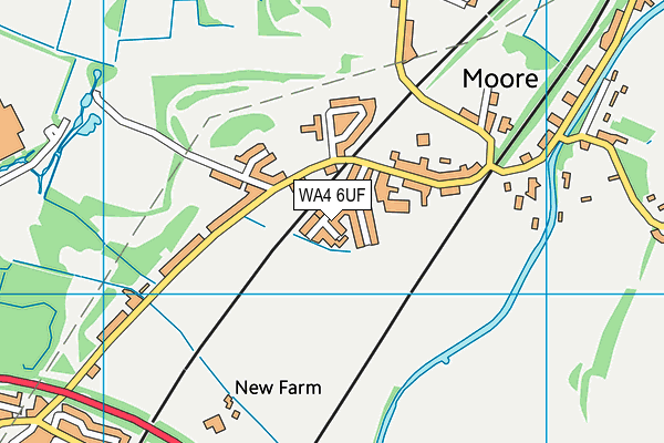 WA4 6UF map - OS VectorMap District (Ordnance Survey)