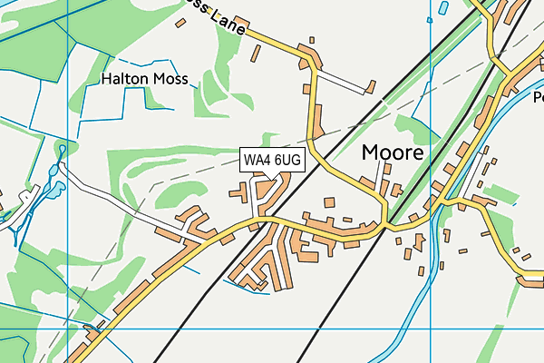 WA4 6UG map - OS VectorMap District (Ordnance Survey)