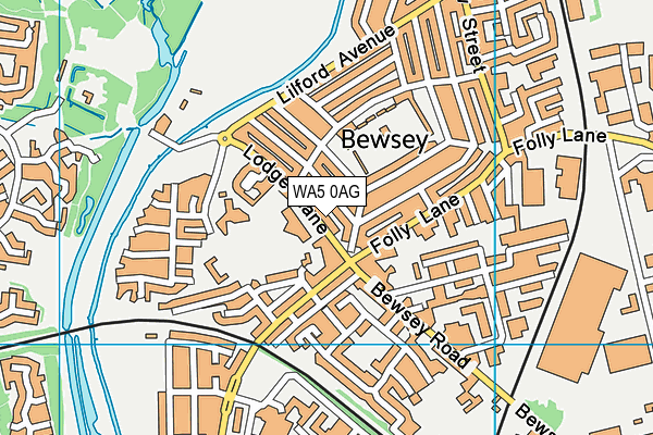 WA5 0AG map - OS VectorMap District (Ordnance Survey) WA5 0AG map - OS VectorMap District (Ordnance Survey)