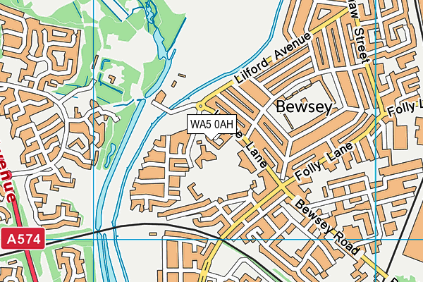 WA5 0AH map - OS VectorMap District (Ordnance Survey) WA5 0AH map - OS VectorMap District (Ordnance Survey)