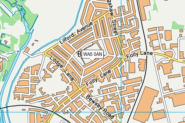 WA5 0AN map - OS VectorMap District (Ordnance Survey) WA5 0AN map - OS VectorMap District (Ordnance Survey)