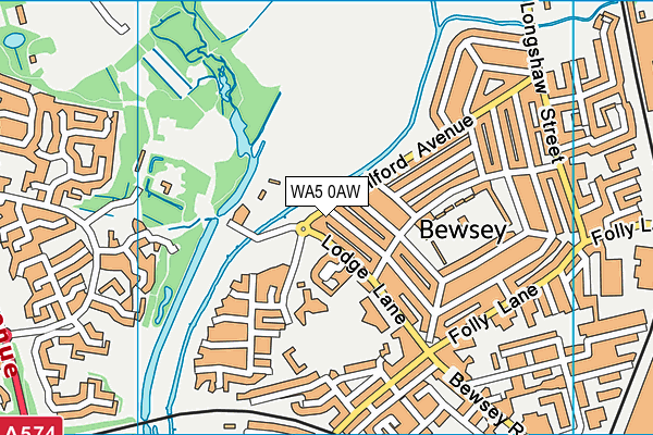 WA5 0AW map - OS VectorMap District (Ordnance Survey) WA5 0AW map - OS VectorMap District (Ordnance Survey)