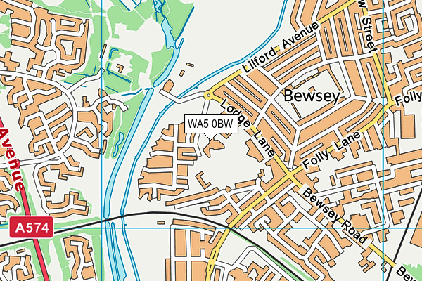 WA5 0BW map - OS VectorMap District (Ordnance Survey) WA5 0BW map - OS VectorMap District (Ordnance Survey)