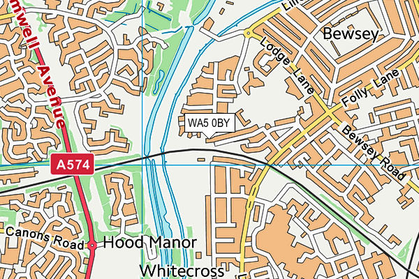 WA5 0BY map - OS VectorMap District (Ordnance Survey) WA5 0BY map - OS VectorMap District (Ordnance Survey)