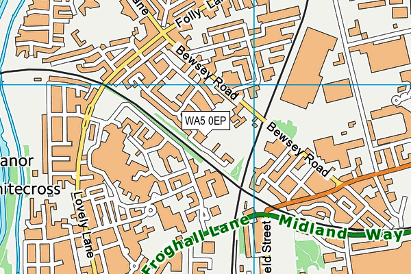 WA5 0EP map - OS VectorMap District (Ordnance Survey) WA5 0EP map - OS VectorMap District (Ordnance Survey)