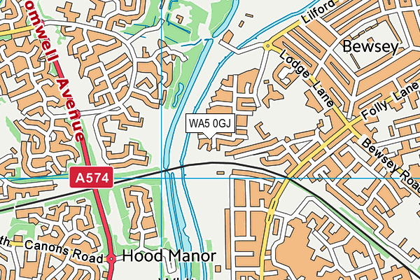 WA5 0GJ map - OS VectorMap District (Ordnance Survey) WA5 0GJ map - OS VectorMap District (Ordnance Survey)
