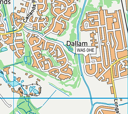 WA5 0HE map - OS VectorMap District (Ordnance Survey) WA5 0HE map - OS VectorMap District (Ordnance Survey)