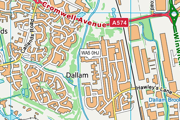 WA5 0HJ map - OS VectorMap District (Ordnance Survey) WA5 0HJ map - OS VectorMap District (Ordnance Survey)