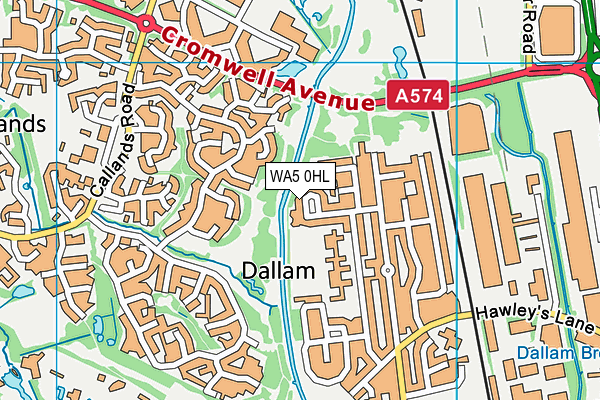 WA5 0HL map - OS VectorMap District (Ordnance Survey) WA5 0HL map - OS VectorMap District (Ordnance Survey)