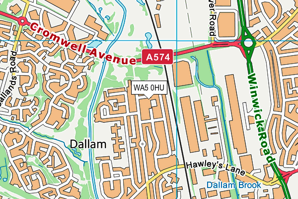 WA5 0HU map - OS VectorMap District (Ordnance Survey) WA5 0HU map - OS VectorMap District (Ordnance Survey)