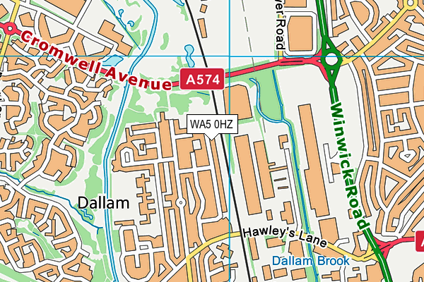 WA5 0HZ map - OS VectorMap District (Ordnance Survey) WA5 0HZ map - OS VectorMap District (Ordnance Survey)