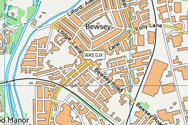 WA5 0JX map - OS VectorMap District (Ordnance Survey) WA5 0JX map - OS VectorMap District (Ordnance Survey)