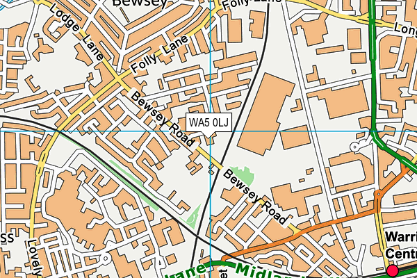 WA5 0LJ map - OS VectorMap District (Ordnance Survey) WA5 0LJ map - OS VectorMap District (Ordnance Survey)