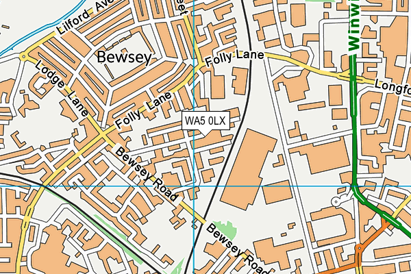 WA5 0LX map - OS VectorMap District (Ordnance Survey) WA5 0LX map - OS VectorMap District (Ordnance Survey)