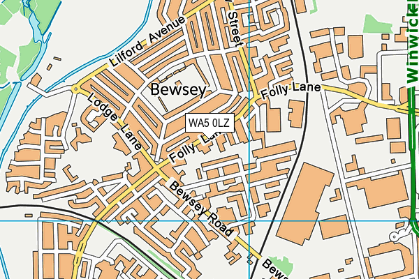 WA5 0LZ map - OS VectorMap District (Ordnance Survey) WA5 0LZ map - OS VectorMap District (Ordnance Survey)