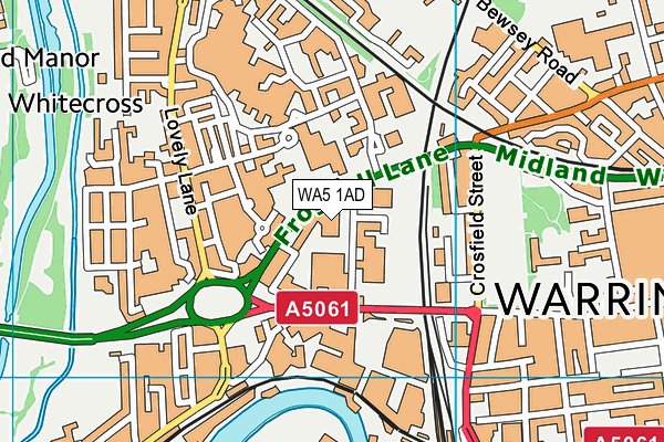WA5 1AD map - OS VectorMap District (Ordnance Survey) WA5 1AD map - OS VectorMap District (Ordnance Survey)