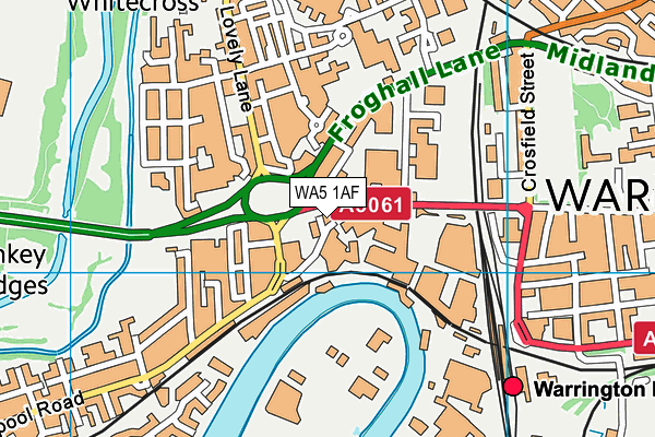 WA5 1AF map - OS VectorMap District (Ordnance Survey) WA5 1AF map - OS VectorMap District (Ordnance Survey)
