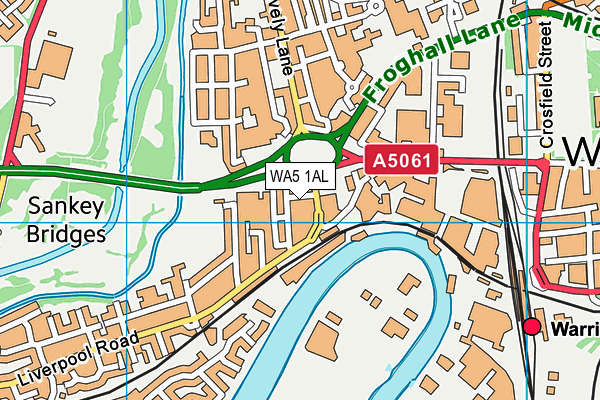 WA5 1AL map - OS VectorMap District (Ordnance Survey) WA5 1AL map - OS VectorMap District (Ordnance Survey)